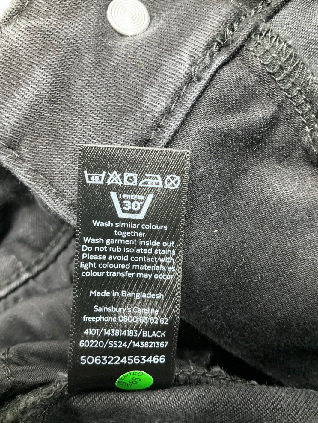 TU Black Skinny Jeans - Long Length UK 8