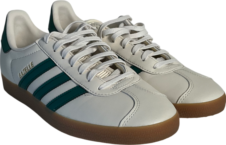 adidas Originals Gazelle Trainers In Cream And Green UK 6.5 EU 39.5 👠