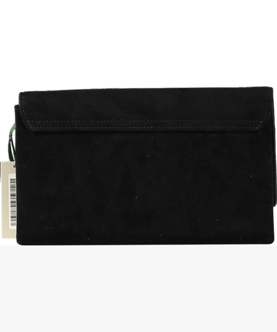 Hobbs Black Renata Suede Clutch Bag