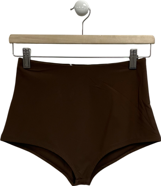 Naked Wardrobe Brown Scooped Waist Hotpants UK S