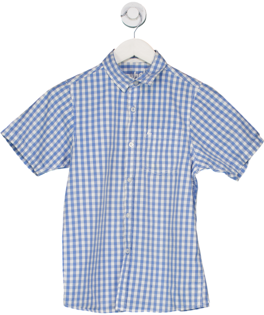 Rebel Blue And White Checked Shirt 11 Years