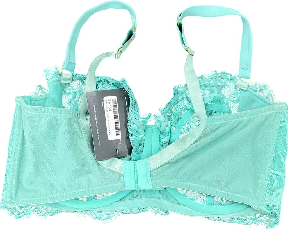 figleaves Blue Turquoise Lace Bra UK 36FF