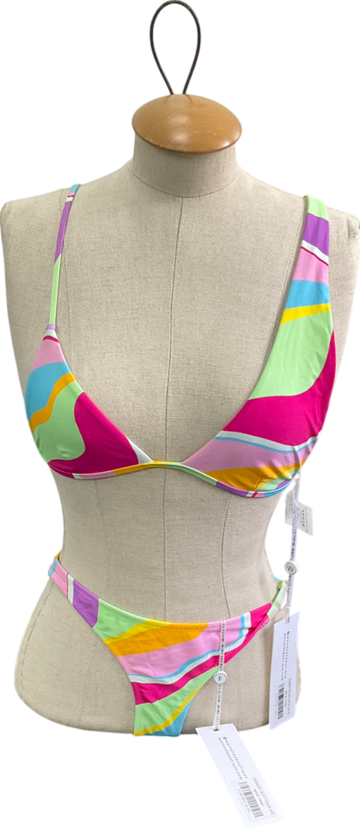 White Fox Multicoloured Summer Feeling Bikini Set UK XS