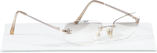Chanel Metallic CC logo Rimless Sunglasses