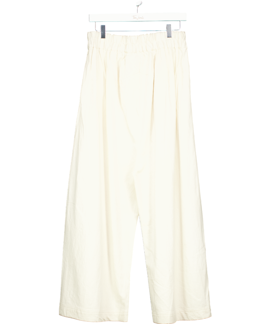 Free People Cream Cool Harbor Wide Leg Trousers UK S