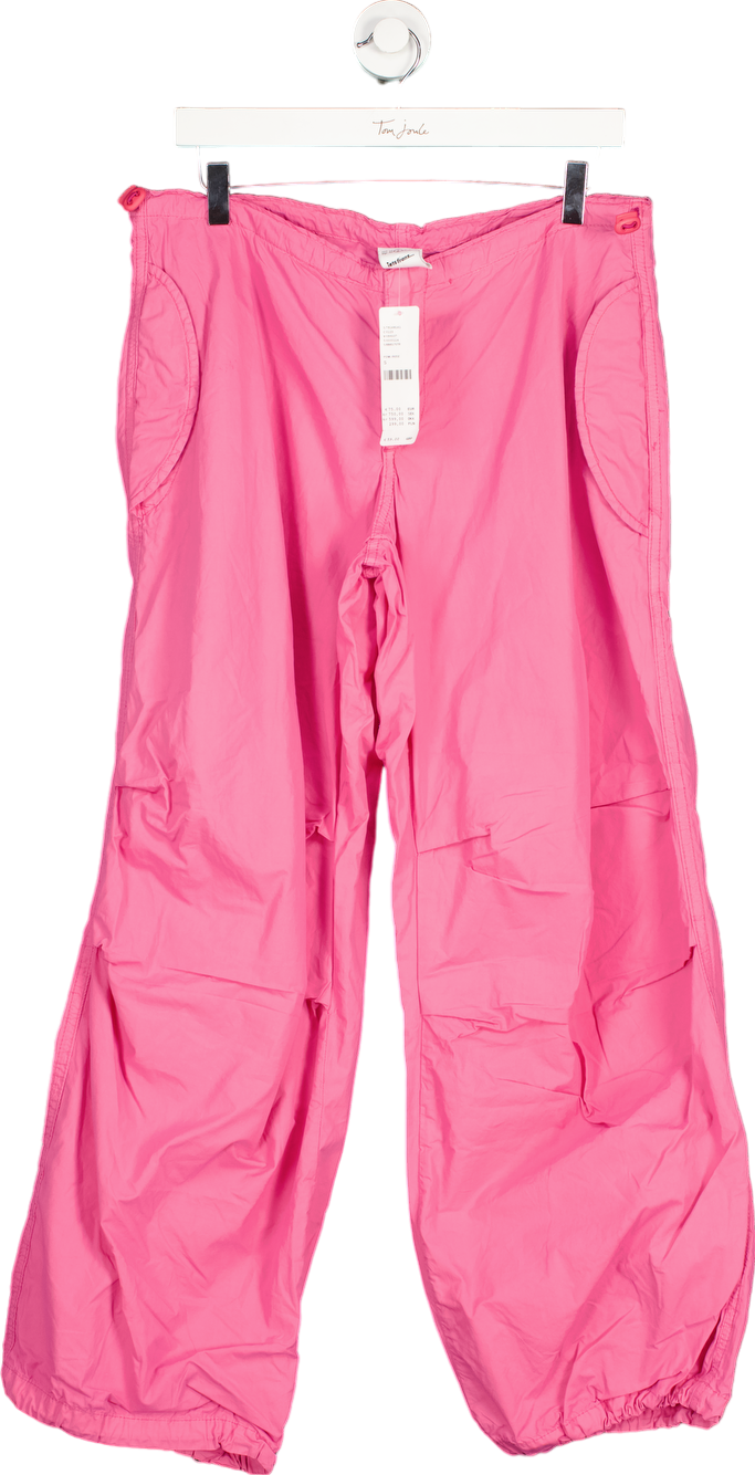 iets frans Pink Cotton Cargo Trousers S