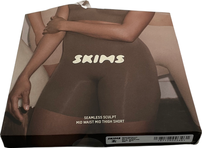 SKIMS Beige Seamless Sculpt Mid Waist Might Thigh Short - Sand UK XXL