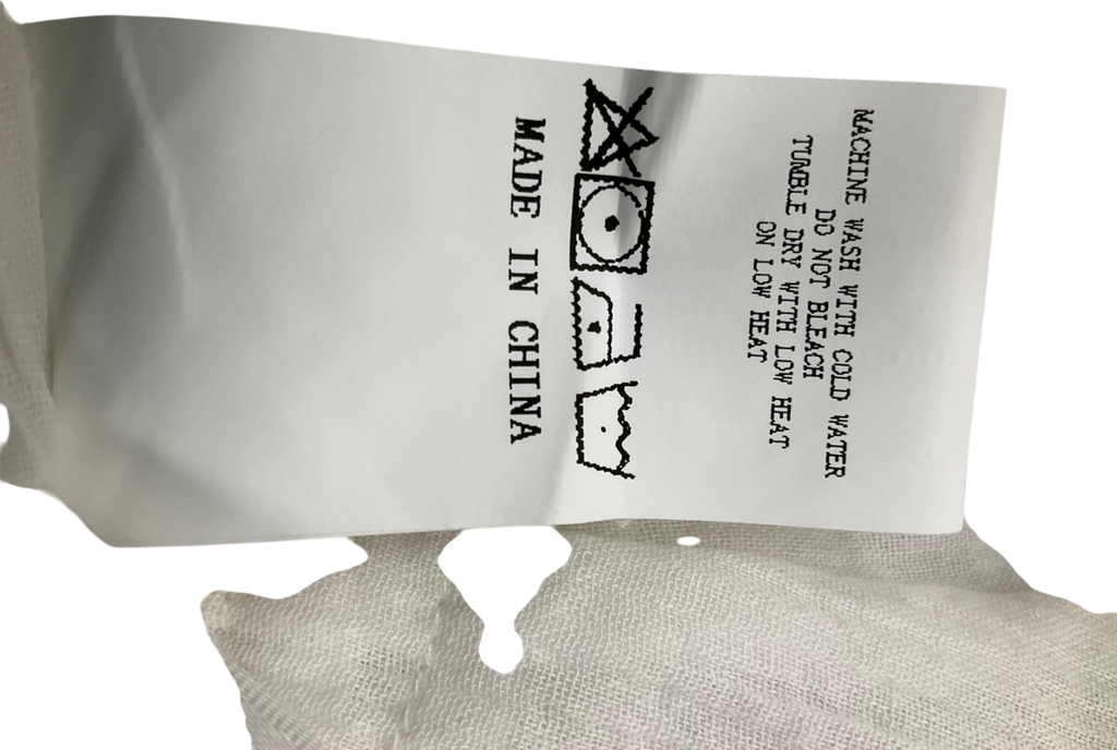 S Deer White Tie Front Ruffle Top UK S