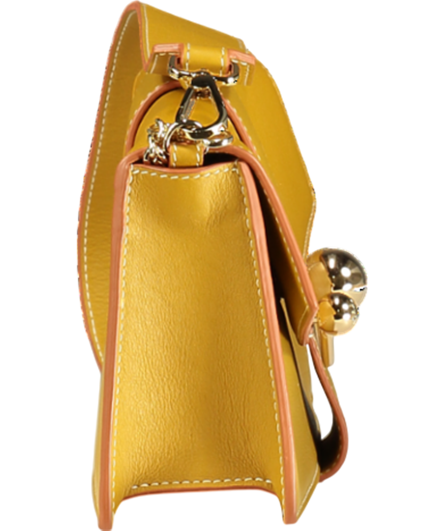 Strathberry Yellow Mini Crescent Shoulder Handbag 100% Leather