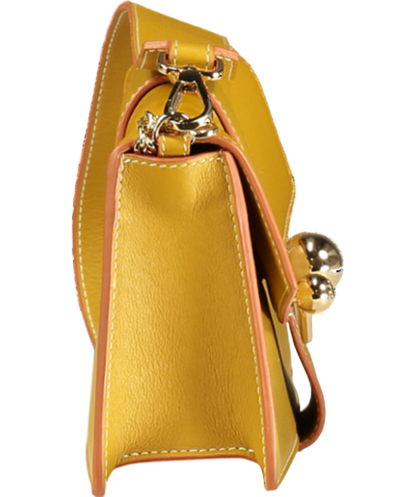 Strathberry Yellow Mini Crescent Shoulder Handbag 100% Leather