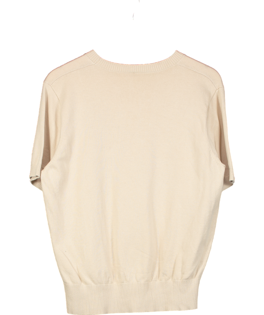 Anthology Beige Knitted T-shirt UK L
