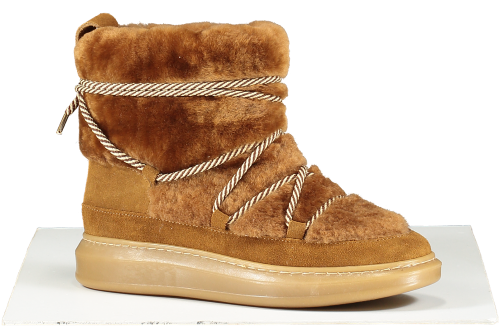 ivylee Brown Lacey Wool Boots UK 8 EU 41 👠