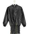 Cherry mellow Black Faux Leather Mini Dress UK S