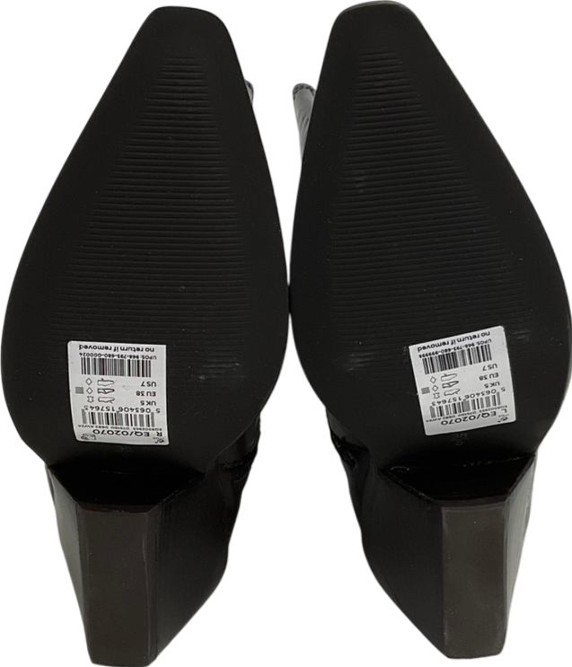 Next Chocolate Brown Premium Leather Knee High Heeled Western Boots UK 5 EU 38 👠