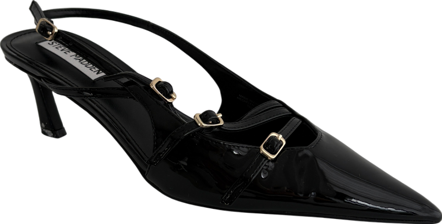 STEVE MADDEN Black Liana Patent Pumps UK 6 EU 39 👠
