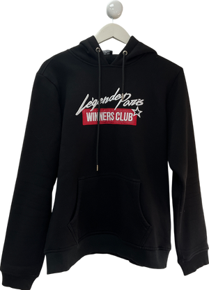 Legende paris Black Winners Club Logo Printed Hoodie UK L