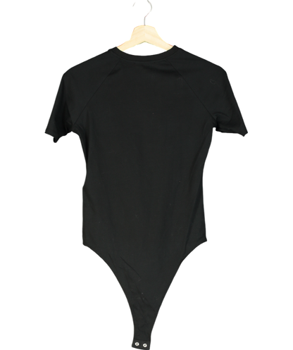 ZARA Black Soft Interlock Short Sleeve Bodysuit UK S