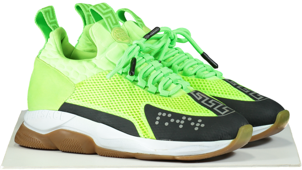 Versace Green Chunky Sole Trainers UK 9