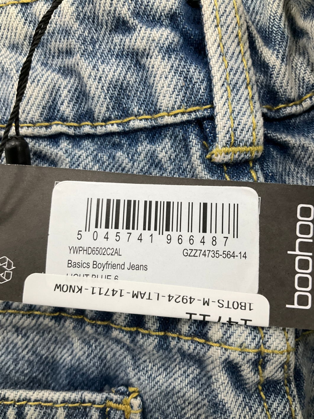 boohoo Blue Basics Boyfriend Jeans UK 6