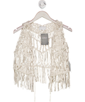 ASOS White Knitted Crochet Waistcoat UK S