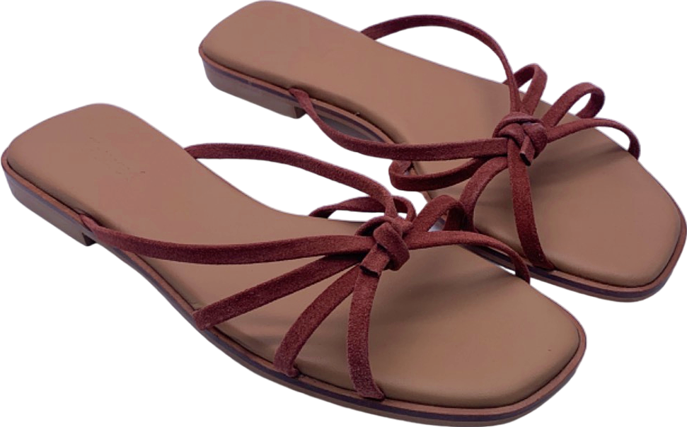 Flattered Burgundy Strappy Sandals EU 39 UK 6