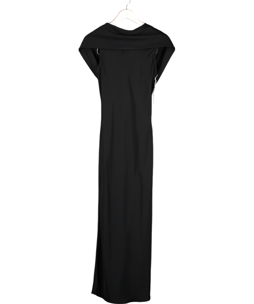 Arket Black Shawl Collar Drape Dress UK 8
