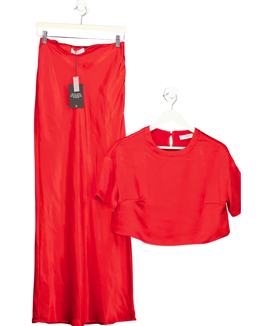 4th & Reckless Red Dara Top & Skirt UK 8