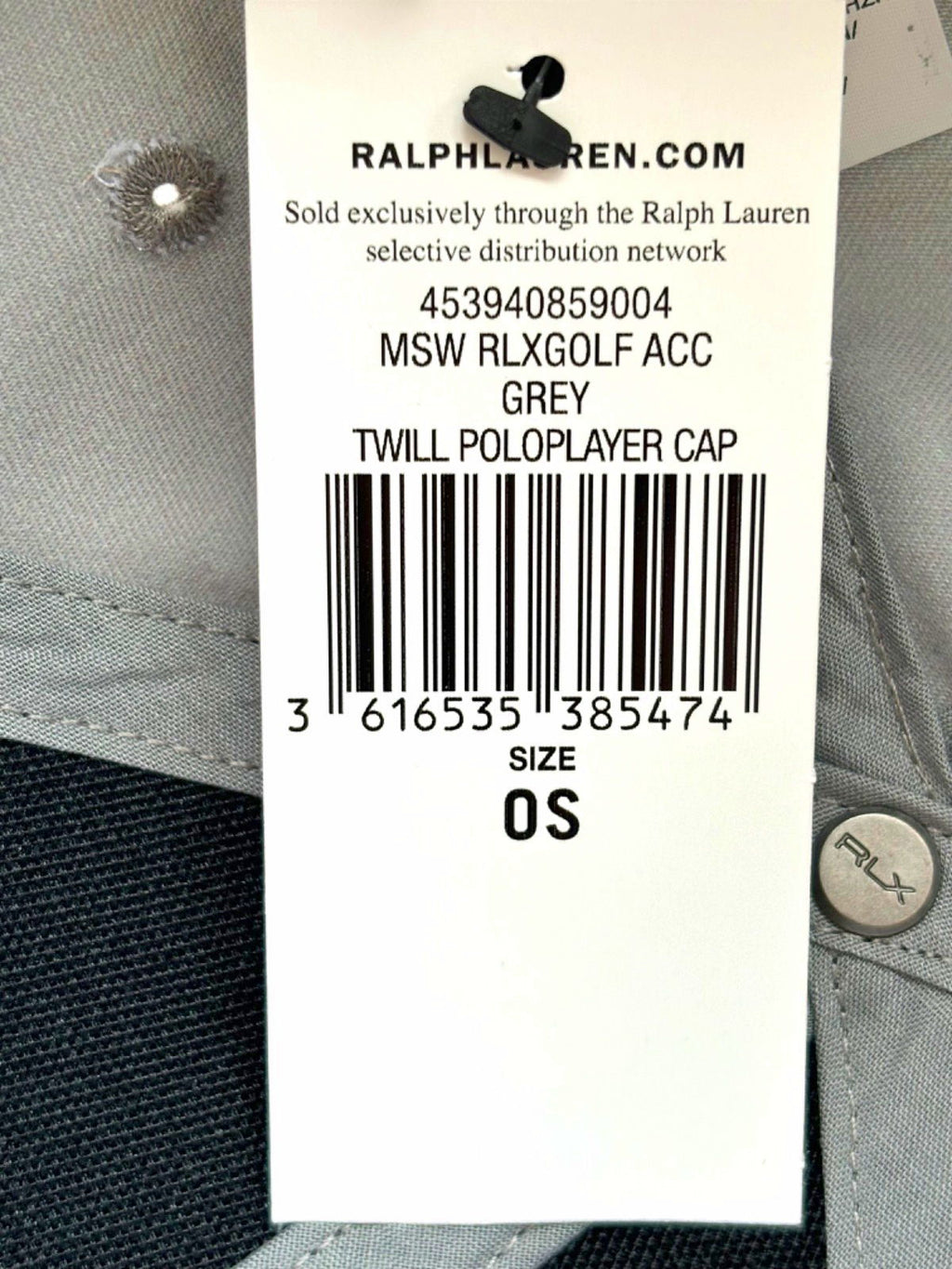 Polo Ralph Lauren Grey Embroidered Polo Player Classic Baseball Cap