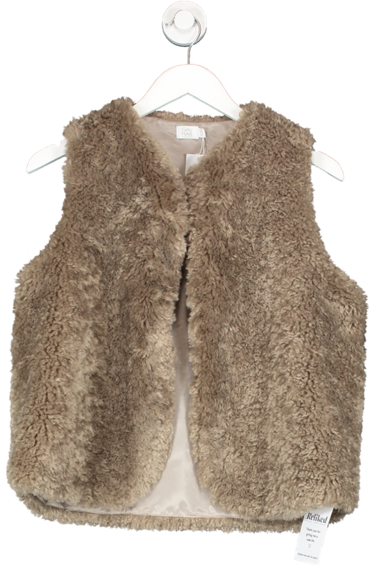 Gauhar Helsinki Brown Faux Fur Vest UK XS/S