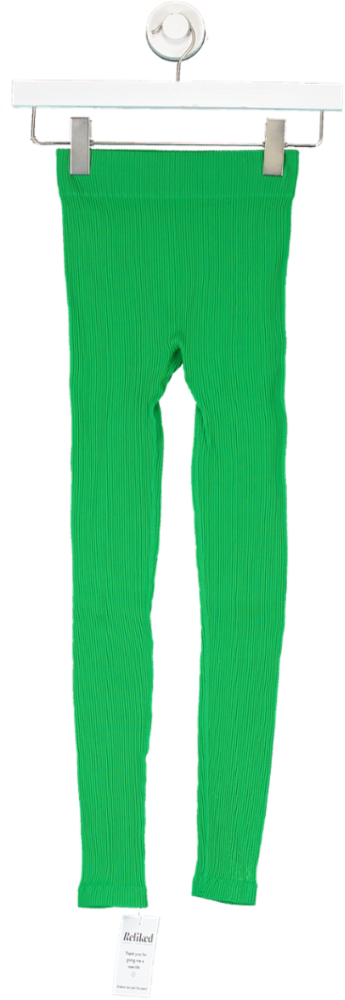 Green Ribbed Leggings UK XS/S