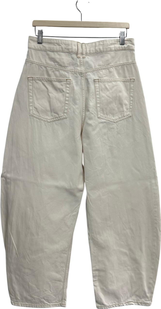 ASOS Cream Wide Leg Jeans UK 12