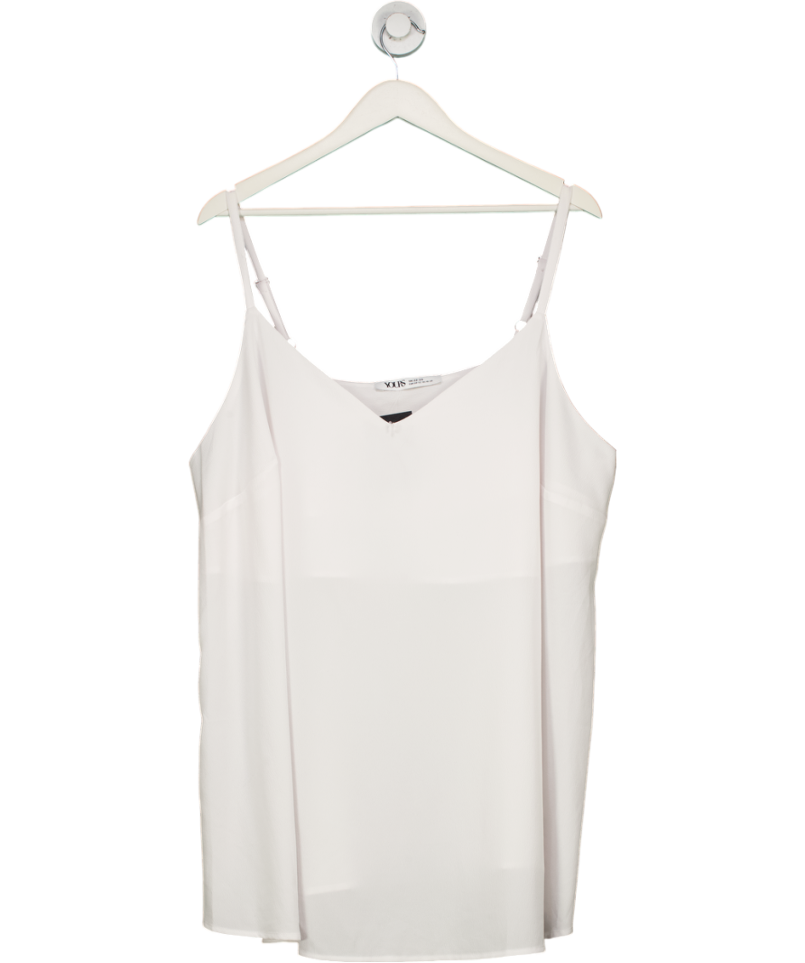 Yours White Curve Camisole UK 22