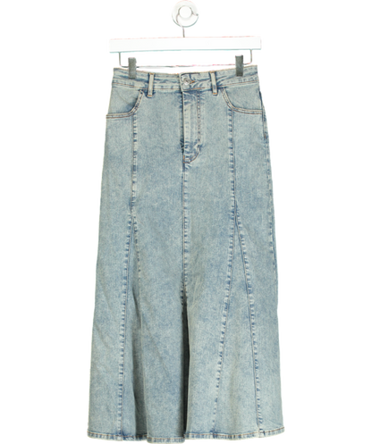 Maje Blue Denim Maxi Skirt W36