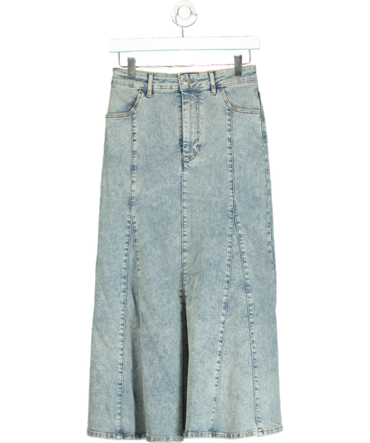 Maje Blue Denim Maxi Skirt W36