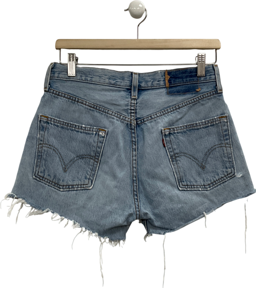 levis Blue Original High Rise Jean Shorts UK 8