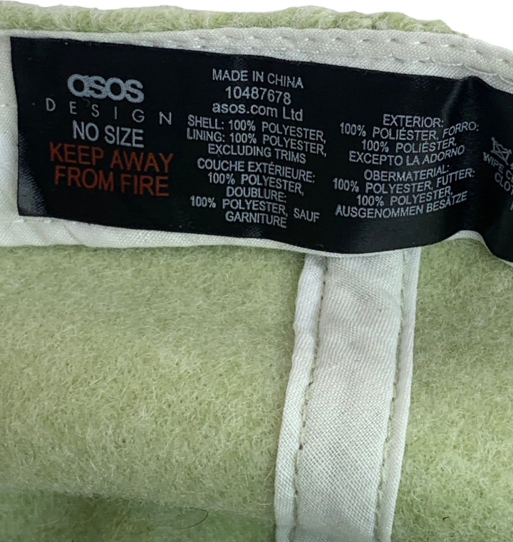 ASOS Green Textured borg Cap