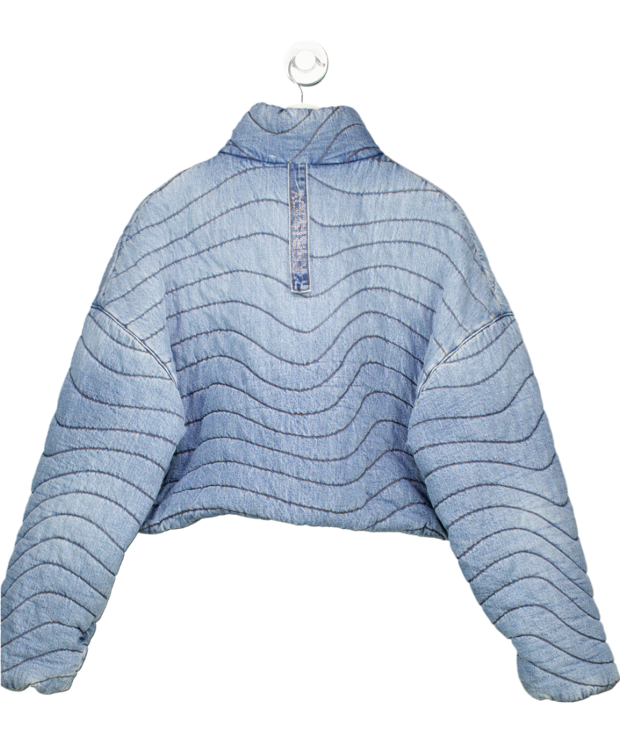KHRISJOY Blue Quilted Denim Jacket UK M