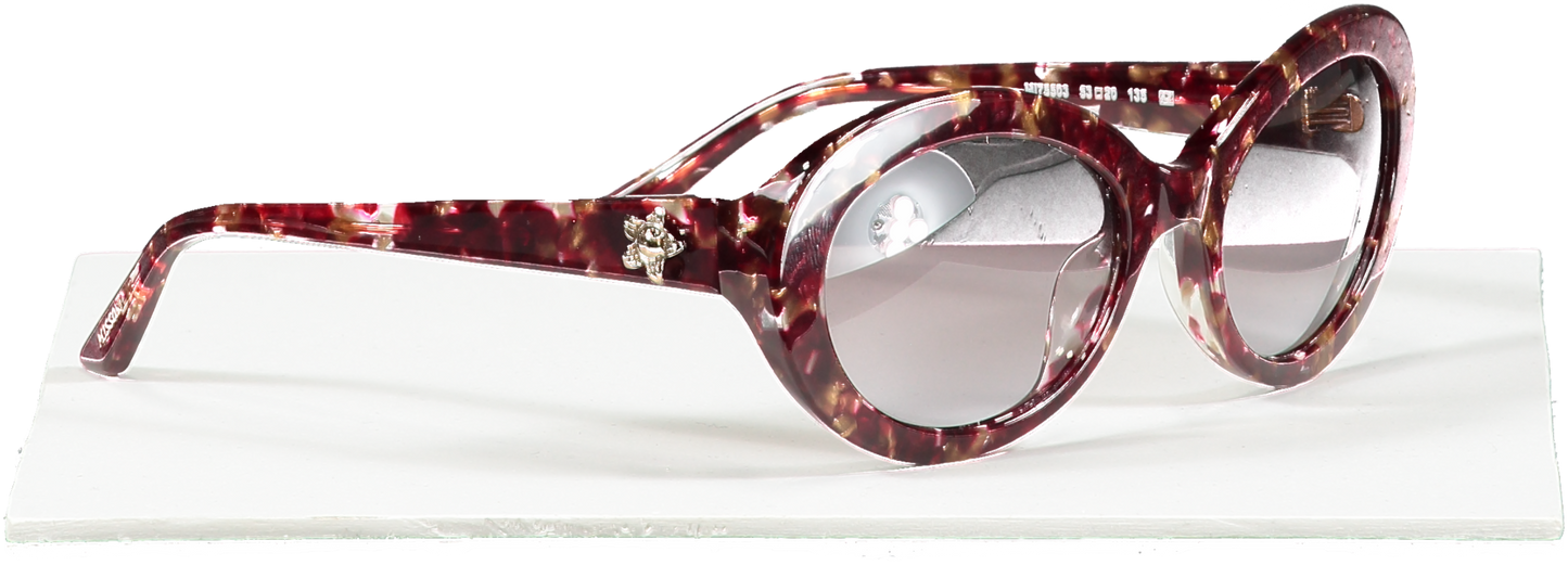 Missoni Dark Red Tortoiseshell Floral Arm Detail Sunglasses