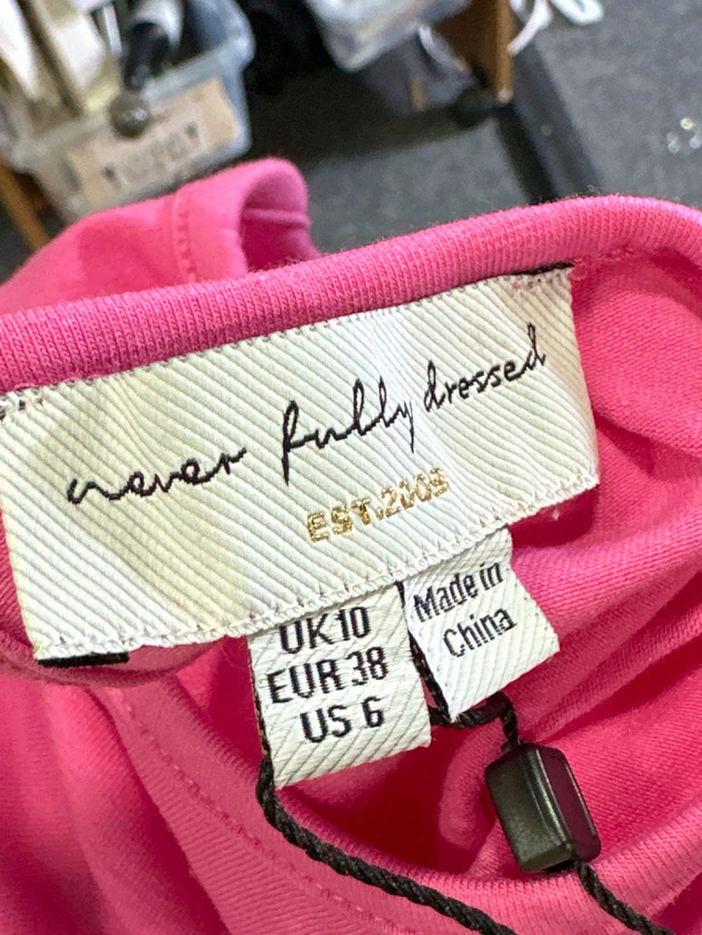 Never Fully Dressed Pink and Red Long Sleeve Lola Dress UK 10