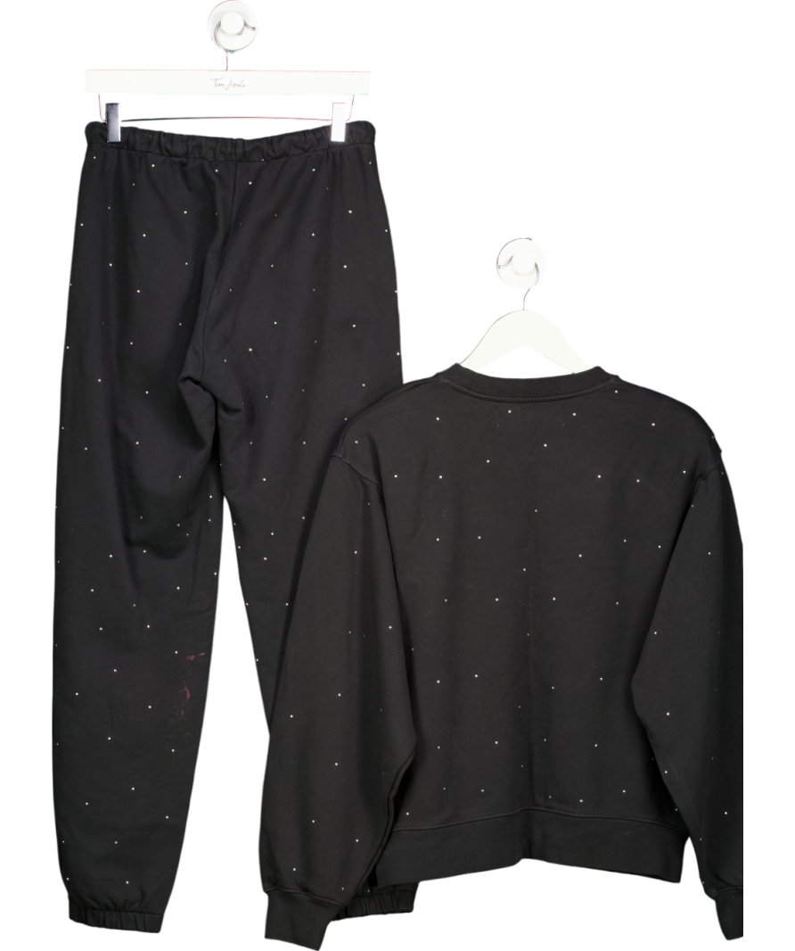 Gaia Gaia Black Enyo Rhinestone Sweatshirt And Calypso Trousers UK S