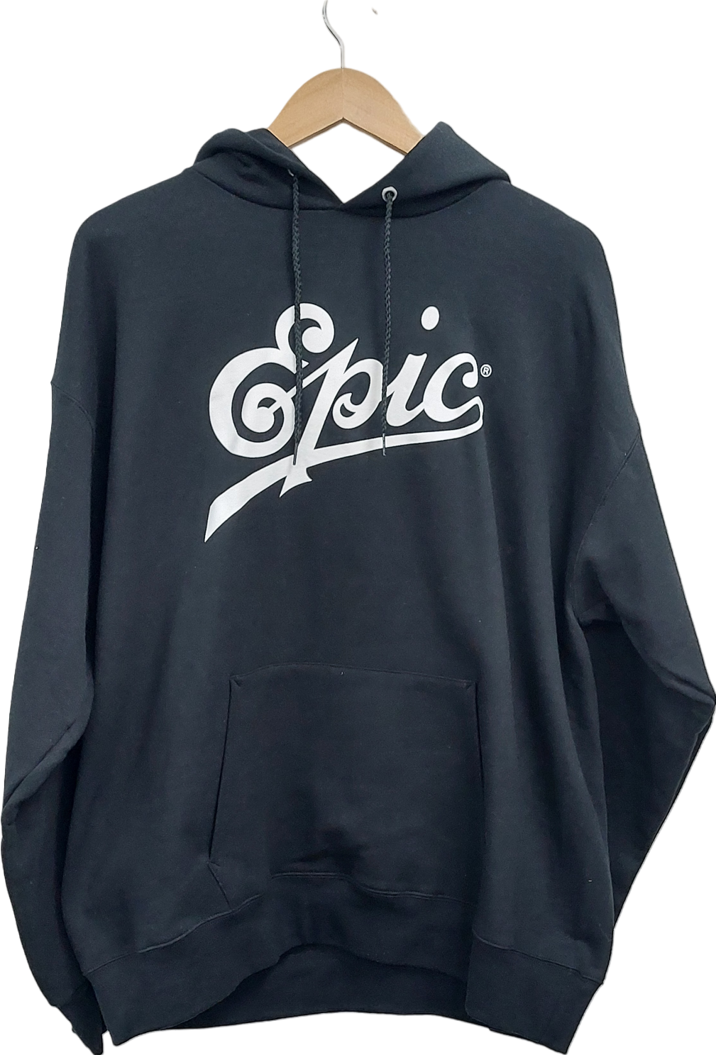 Hanes Black Epic Slogan Hoodie UK L