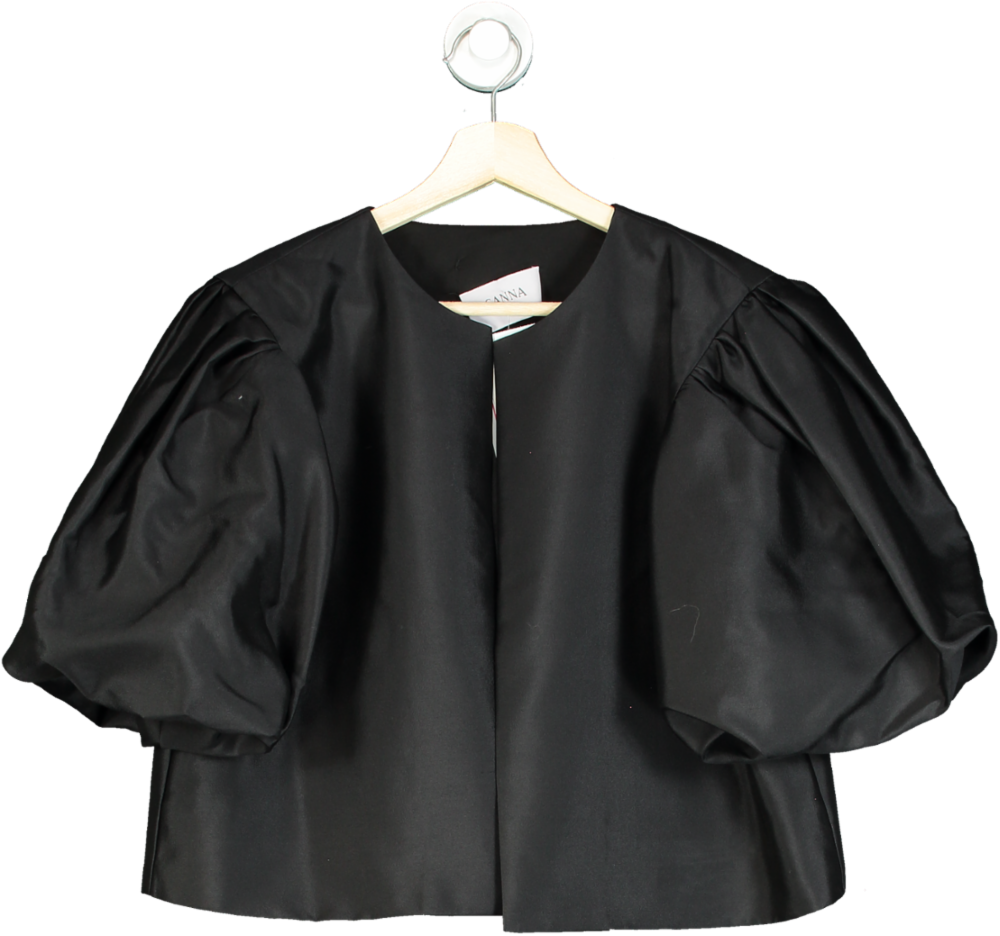 Sanna Black Puff Sleeve Jacket UK M