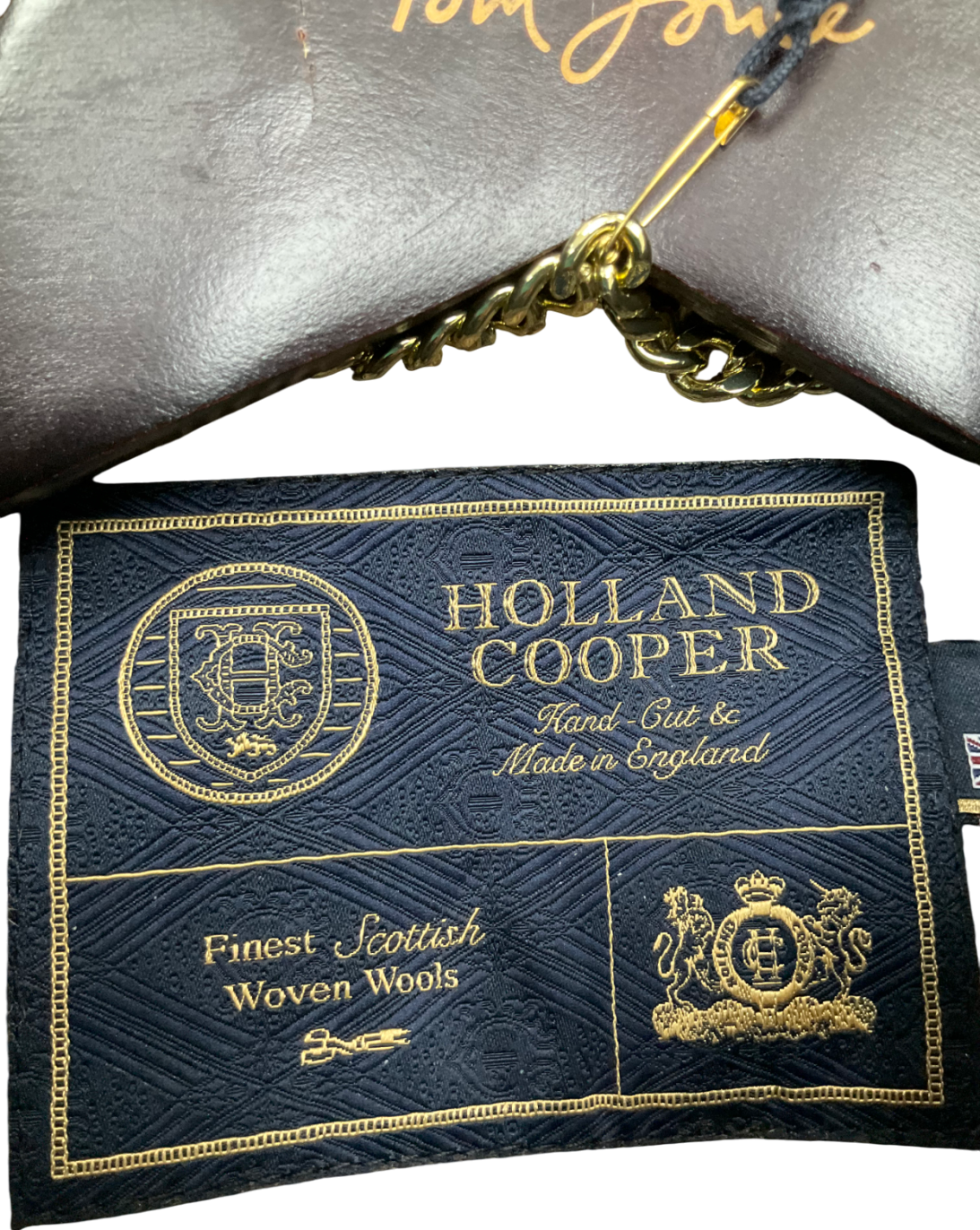 Holland Cooper Brown Double Breasted  Herringbone Blazer UK 8