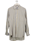 CORDINGS Yellow And Blue Check Medium Tattersall Shirt UK 46" CHEST