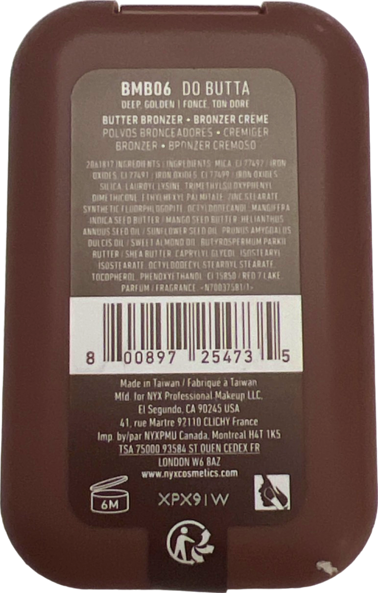 NYX Professional Makeup Buttermelt Bronzer BM06 Do Butta 5g