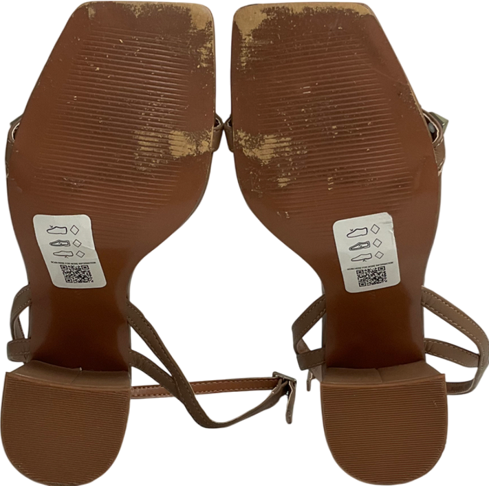 ASOS Beige Holt Studded Mid Heeled Sandals UK 3 EU 36 👠