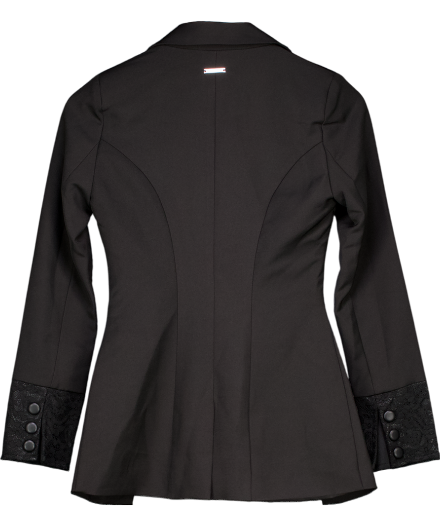 maniere de voir Black Lace Insert Fitted Blazer UK 4