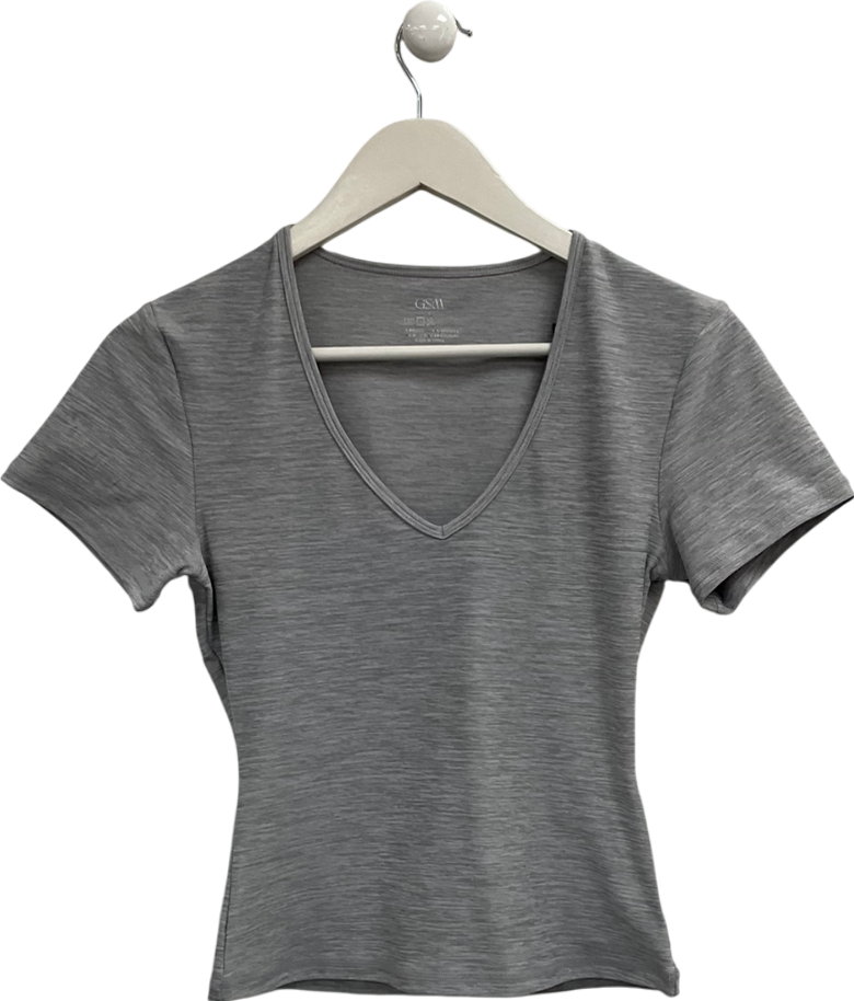 GSM Grey V Neck Top UK S