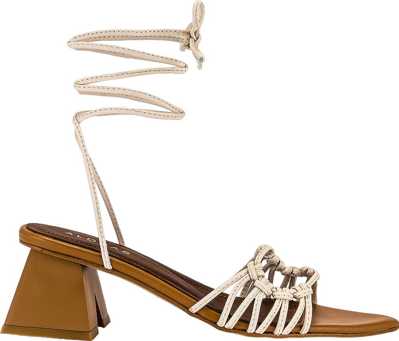 alohas Beige Ivory / Camel Mirage Strappy Sandals UK 7 EU 40 👠