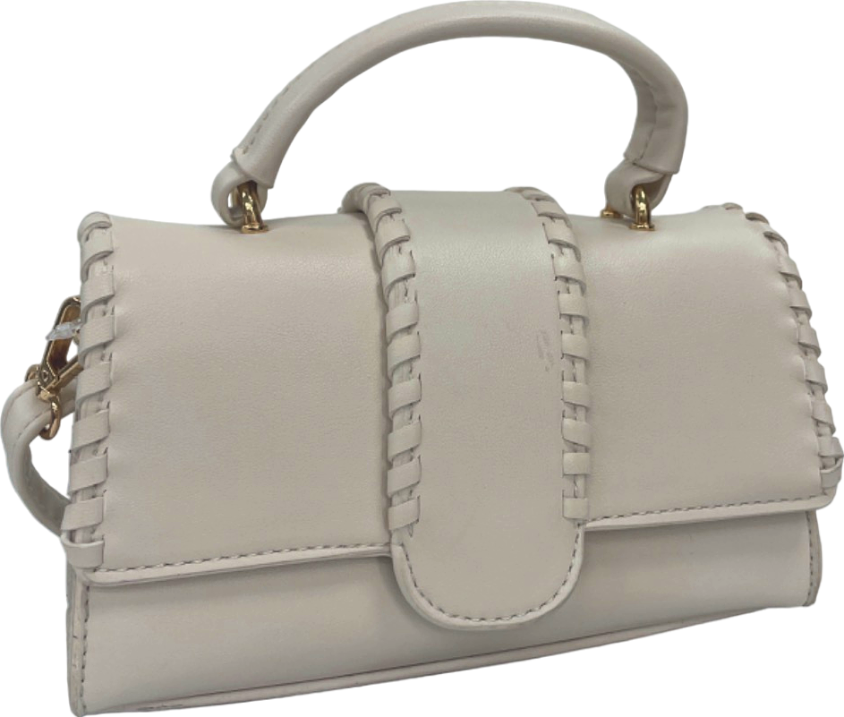 New Look White Braided Detail Handbag